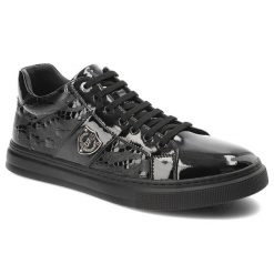 Czarne Sneakersy John Doubare Modne Obuwie Męskie. Czarne półbuty na co dzień męskie John Doubare, z gumy, eleganckie, bez zapięcia. Za 509.00 zł.