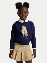 Polo Ralph Lauren Bluza 312979037001 Granatowy Boxy Fit. Niebieskie bluzy dla dziewczynek Polo Ralph Lauren, bez wzorów, z syntetyku, bez ramiączek, bez kaptura. Za 409.99 zł.