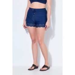Damskie Kąpielówki szeroka nogawka laserowo przycinany brzeg elastyczny pas. Niebieskie bikini damskie Ulla Popken, plus size, bez wzorów, plus size. Za 139.99 zł.