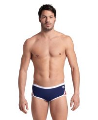 Szorty Kąpielowe Arena Icons Swim Low Waist Short. Niebieskie krótkie spodenki sportowe męskie Arena, m, bez wzorów, z materiału, do pływania. Za 149.00 zł.