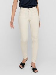 ONLY Jeansy 15218655 Écru Skinny Fit. Jeansy damskie Only. Za 169.99 zł.
