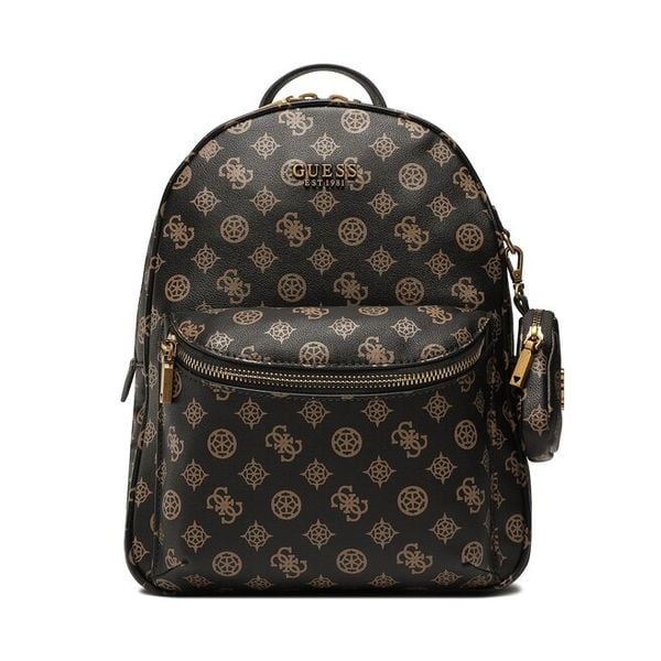 Plecak Guess. Brązowe plecaki damskie Guess, z aplikacjami. Za 559.99 zł.