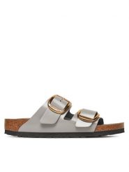 Birkenstock Klapki Arizona Big Buckle Hex 1029391 Szary. Szare klapki damskie Birkenstock, bez wzorów, ze skóry, bez obcasa. Za 479.99 zł.