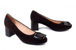 BIOECO BY ARKA 6821 2036+2958 czekolada, czółenka damskie. Brązowe czółenka damskie Bioeco by Arka, bez wzorów, ze skóry, bez obcasa, na obcasie, bez zapięcia. Za 389.90 zł.