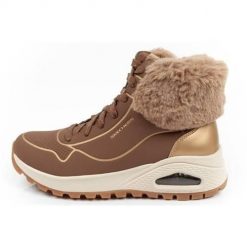 Buty do chodzenia damskie Skechers Uno Rugged. Brązowe obuwie sportowe damskie Skechers, bez wzorów, z materiału, trekkingowe. Za 499.99 zł.
