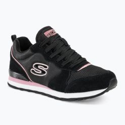 Buty na co dzień damskie SKECHERS OG 85 STEP N FLY skóra. Czarne obuwie sportowe damskie Skechers, bez wzorów, ze skóry, trekkingowe, Skechers Sport. Za 209.99 zł.