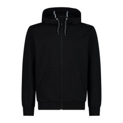 Bluza z kapturem zapinana na zamek błyskawiczny CMP. Czarne bluzy sportowe męskie CMP, bez wzorów, z kapturem, trekkingowe. Za 296.70 zł.