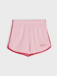 Dresowe szorty z kontrastową lamówką i napisem "Malibu" - różowy. Czerwone szorty damskie Sinsay, l, bez wzorów, z dresówki. Za 17.99 zł.