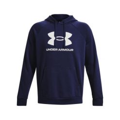 Bluza z kapturem Under Armour Rival Fleece Logo. Białe bluzy męskie Under Armour, xl, bez wzorów, z kapturem, trekkingowe. Za 294.50 zł.