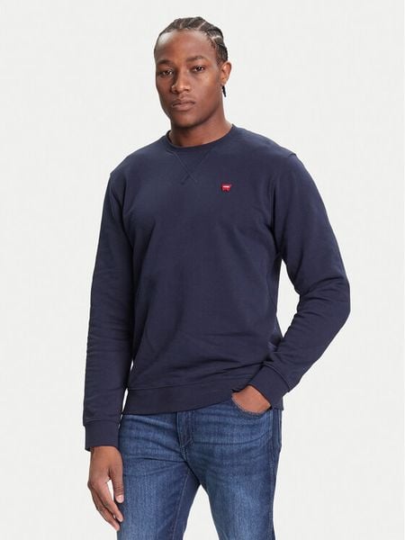 Wrangler Bluza Sign Off 112350534 Granatowy Regular Fit. Niebieskie bluzy męskie Wrangler, m, bez wzorów, z bawełny, bez kaptura. Za 219.99 zł.
