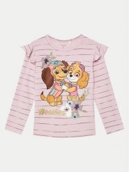 NAME IT Bluzka Julia PAW PATROL 13238285 Różowy Regular Fit. Czerwone t-shirty i topy dla dziewczynek Name it, bez wzorów, z bawełny, bez ramiączek. Za 69.99 zł.
