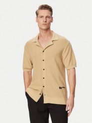 Karl Lagerfeld Jeans Polo B2M18028 Khaki Relaxed Fit. Brązowe koszulki polo męskie Karl Lagerfeld Jeans, l, bez wzorów, z bawełny, bez ramiączek. Za 529.99 zł.