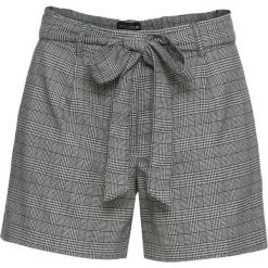 Szorty Loose Fit bonprix czarno-biały w kratę. Białe szorty damskie bonprix. Za 59.99 zł.