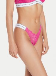Guess Stringi O3RE08 KBBT0 Różowy. Czerwone stringi damskie Guess, xl, z aplikacjami, z syntetyku. Za 89.99 zł.