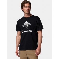 T shirt bawełniany Columbia CSC Seasonal Graphic Tee. Czarne koszulki sportowe męskie Columbia, bez wzorów, z bawełny, sportowe, bez kołnierzyka. Za 109.99 zł.