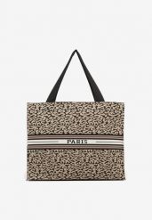 Brązowa Torebka Typu Shopper o Prostokątnym Kształcie Salania. Brązowe torebki shopper damskie Renee, bez wzorów, z materiału, bez dodatków. Za 54.99 zł.