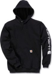 Carhartt Bluza Carhartt Midweight Signature Logo Black. Czarne bluzy męskie Carhartt, m, bez wzorów, bez kaptura. Za 265.11 zł.