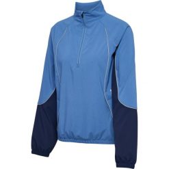 Damska bluza zapinana na zamek Hummel Pulse. Niebieskie bluzy damskie Hummel, bez wzorów, bez kaptura. Za 270.00 zł.