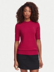 Tommy Hilfiger Sweter WW0WW49705 Czerwony Slim Fit. Czerwone swetry damskie Tommy Hilfiger, s, bez wzorów, z bawełny, bez kołnierzyka, bez ramiączek, bez kaptura. Za 369.99 zł.