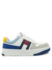 Tommy Hilfiger Sneakersy Flag Low Cut Lace-Up Sneaker T3X9-33863-1269 S Biały. Białe buty sportowe chłopięce Tommy Hilfiger, bez wzorów, ze skóry, bez zapięcia. Za 259.99 zł.