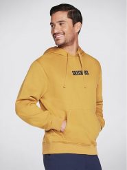Skechers Bluza Sweats Incognito Hoodie HD6 Złoty Regular Fit. Żółte bluzy męskie Skechers, l, bez wzorów, z bawełny, bez kaptura. Za 199.99 zł.