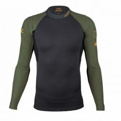 Koszulka męska neoprenowa SYMBIO NEW 1,5 mm z długim rękawem. Czarne koszulki sportowe męskie Hiko, m, bez wzorów, z lycry, bez kołnierzyka, bez ramiączek, do pływania. Za 409.16 zł.
