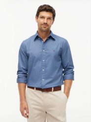 Tommy Hilfiger koszula codzienna Mężczyźni Bawełna (100%) niebieski, XL. Niebieskie koszule męskie Tommy Hilfiger, m, bez wzorów, z bawełny, eleganckie, bez kołnierzyka, bez ramiączek. Za 369.95 zł.