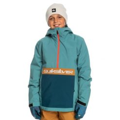 Kurtka narciarska dla dzieci Quiksilver Steeze. Niebieskie buty zimowe chłopięce Quiksilver, bez wzorów, z poliesteru, bez zapięcia. W wyprzedaży za 361.00 zł.