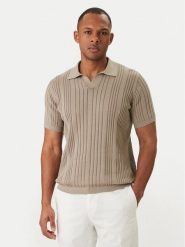 KARL LAGERFELD Polo 655016 562304 Khaki Regular Fit. Brązowe koszulki polo męskie KARL LAGERFELD, m, bez wzorów, z bawełny, bez ramiączek. Za 669.99 zł.