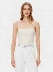 Guess Body O5RM11 KBBU1 Niebieski. Niebieskie bluzki damskie Guess, s, z aplikacjami, z bawełny, bez kołnierzyka, bez ramiączek. Za 79.99 zł.