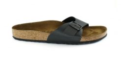 Birkenstock Madrid Klapki Dorosłych. Czarne klapki męskie Birkenstock, z materiału. Za 380.66 zł.