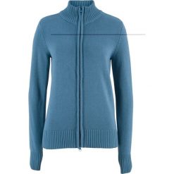 Sweter rozpinany bonprix niebieski dżins. Niebieskie kardigany damskie marki Lemoniade, ze splotem. Za 74.99 zł.