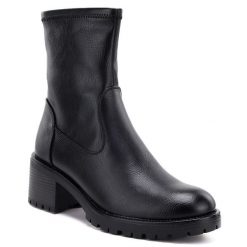 Botki damskie na obcasie czarne Potocki SZ12835. Czarne botki damskie POTOCKI, ze skóry ekologicznej, bez obcasa, na obcasie, bez zapięcia. Za 169.99 zł.