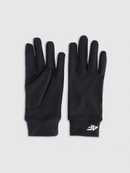 4F Rękawiczki dzianinowe Touch Screen uniseks - czarne S. Czarne rękawiczki damskie 4f, bez wzorów, z dzianiny. Za 59.99 zł.