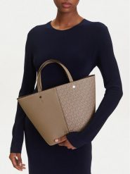 MICHAEL Michael Kors Torebka Flora 30T5GFFT2B Beżowy. Brązowe torebki do ręki damskie MICHAEL Michael Kors, bez wzorów, ze skóry, bez dodatków. Za 721.99 zł.