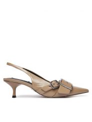 Steve Madden Czółenka Lezley SM11003440 Brązowy. Brązowe czółenka damskie Steve Madden, bez wzorów, ze skóry, bez obcasa, bez zapięcia. Za 389.99 zł.