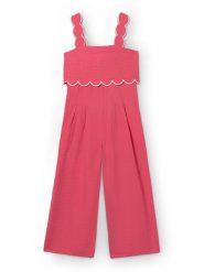 Mayoral Kombinezon 6872 Koralowy Regular Fit. Pomarańczowe sukienki dla dziewczynek Mayoral, bez wzorów, z wiskozy, bez ramiączek. Za 199.99 zł.