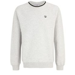 Bluza dresowa męska Fila Bilecik. Szare bluzy męskie Fila, m, bez wzorów, z bawełny, bez kaptura. W wyprzedaży za 154.00 zł.