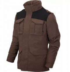 Covert M-65 Jacket - Earth Brown / Black A - XXL/Regular. Brązowe kurtki męskie HELIKON, m, bez wzorów, bez kaptura. Za 549.99 zł.