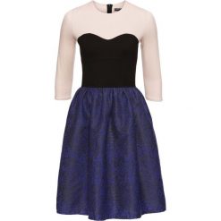 Sukienka gorsetowa "Marcell von Berlin for bonprix" bonprix czarno-ciemnoniebiesko-beżowy. Sukienki damskie marki bonprix. Za 109.99 zł.