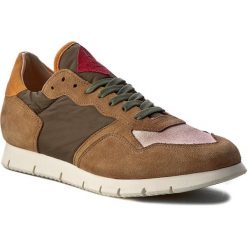 Sneakersy NOBRAND - Elements 13378 Kaki/Cognac. Brązowe półbuty na co dzień męskie Nobrand, z materiału, bez zapięcia. W wyprzedaży za 239.00 zł.