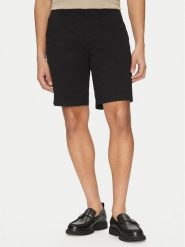 Calvin Klein Jeans Szorty materiałowe LV040EM618 Czarny Regular Fit. Czarne szorty męskie Calvin Klein Jeans, m, bez wzorów, z bawełny. Za 229.99 zł.