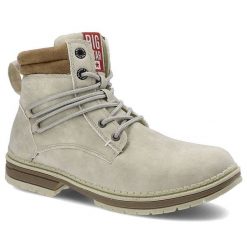 Trapery damskie Big Star, ze skóry ekologicznej na płaskiej podeszwie, jasnoszare, EE274697. Szare śniegowce i trapery damskie Big Star, ze skóry ekologicznej. Za 139.00 zł.