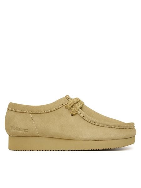 Clarks Półbuty Wallabee Lite. 26328082 Beżowy. Brązowe półbuty damskie Clarks, bez wzorów, bez obcasa, na płaskiej podeszwie, bez zapięcia. Za 429.99 zł.