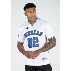 Koszulka fitness męska Gorilla Wear San Mateo. Białe buty sportowe męskie GORILLA WEAR, m, bez wzorów, bez kołnierzyka, bez ramiączek, na fitness i siłownię. Za 226.50 zł.
