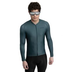 Męska koszulka rowerowa z długim rękawem Kolarstwo Siroko M2 Gravel. Zielone bluzy męskie SIROKO, l, bez wzorów, bez kaptura. Za 381.00 zł.
