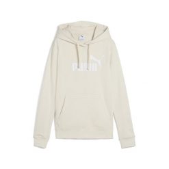 Damska bluza z kapturem z logo No.1 ESS PUMA Alpine Snow White. Białe bluzy sportowe damskie Puma, xl, bez wzorów, z kapturem, do biegania. Za 227.34 zł.