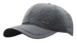 Czapka Szara z Daszkiem, z Nausznikami, Pikowana, Jesienno-Zimowy -Pako Jeans. Szare czapki i kapelusze męskie Pako Jeans, na zimę, bez wzorów, z bawełny. Za 65.00 zł.