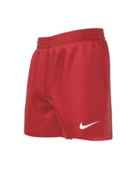 Spodnie do wody chłopięce Nike Essential Lap 4. Czerwone spodnie sportowe dla chłopców Nike, bez wzorów, z gumy, sportowe, krótkie, do pływania. Za 157.95 zł.