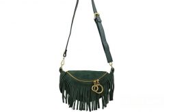 Saszetka zamszowa boho BARBERINI'S 973-42 c. zielona. Zielone torby na ramię damskie Barberinis, bez wzorów, ze skóry, boho, przez ramię, zamszowe, bez dodatków. Za 199.99 zł.